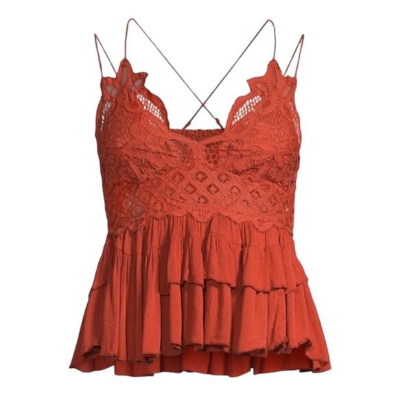 NWT Free People Adella Cami Burt Orange Size XS - Picture 6 of 6